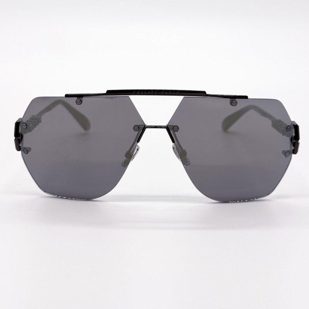 NEW PHILIPP PLEIN SLEEK SPP111 672X GREY UNISEX SUNGLASSES PHILIPP PLEIN
